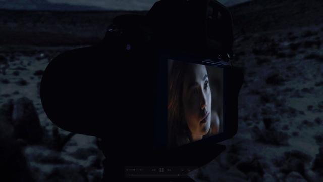 画像: 動画の一場面より。かなり暗いが背面モニターに映し出された画像のよう