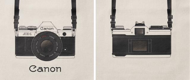 画像: 表はAE-1のフロント部を裏面はAE-1の背面がプリントされている。