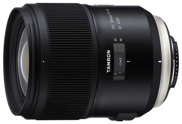 画像: SP 35mm F/1.4 Di USD (Model F045)。 SP 35mm F/1.8との違いはF1.8は小型・軽量で手ブレ補正機構を搭載。
