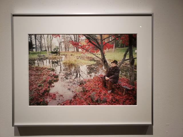 画像: 展示作品。 菱谷良一さん、97歳、2018年11月14日、北海道教育大学旭川分校(旧旭川師範学校)