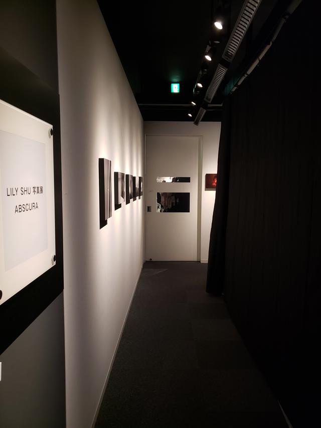 画像: 会場の入り口を入るとすぐに、空間は黒い布と遮光布が縫い合わされたカーテンで仕切られ、まるで洞窟に入ったような感覚に。