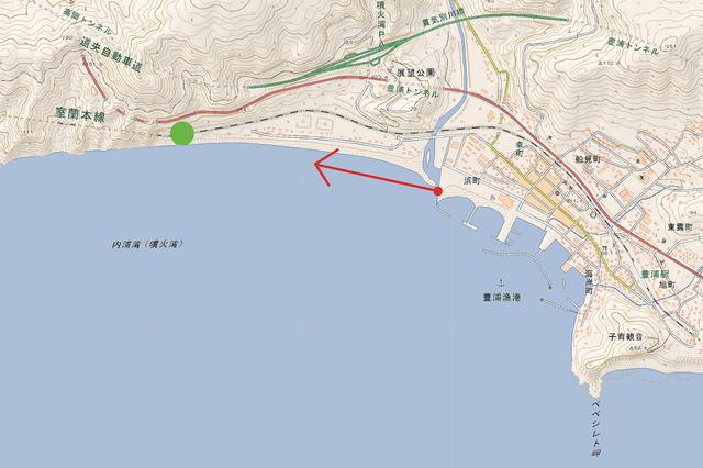 画像: 室蘭本線 大岸~豊浦