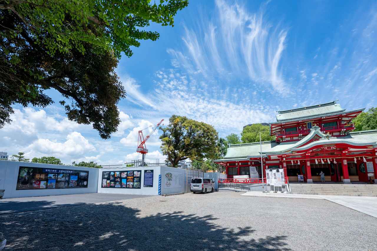 画像: 境内での展示の様子