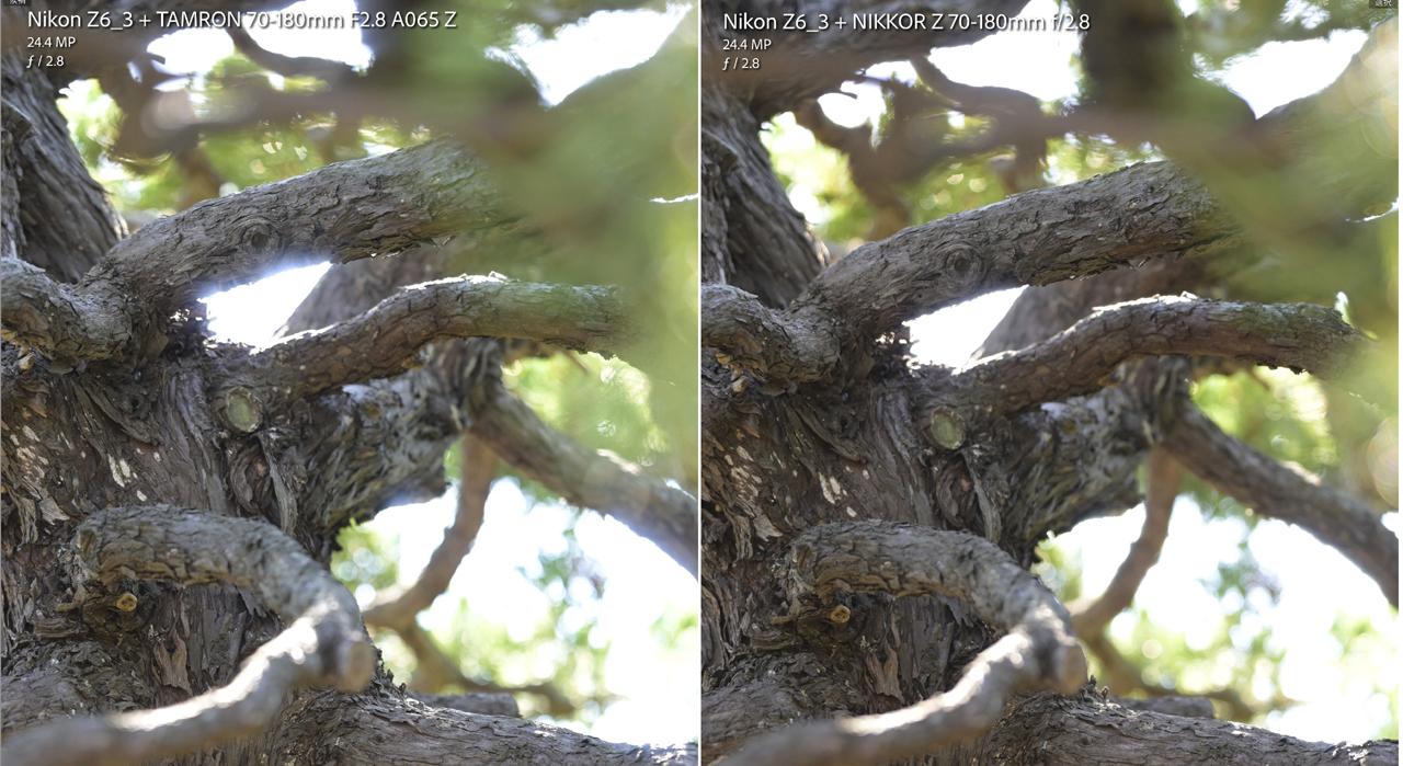 画像: パッと見で純正の方が明らかに良いけれど、表現の好みもあって、モノクロだとタムロンみたいにハイライトは少し滲んだ方が明らかにキレイな表現になることもあるから、ナンデモカンデモすっきりとクリアな描写が最適ってワケじゃないよ。ただ、トータルで言えば個人的には純正の描写が好きなんだけどね。