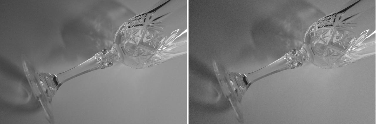 画像: RICOH GR Ⅳ Monochrome（左）　vs　RICOH GR Ⅳ ISO25600