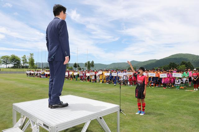 画像: FC北砂 U-12のキャプテン・新田航平君の力強い選手宣誓
