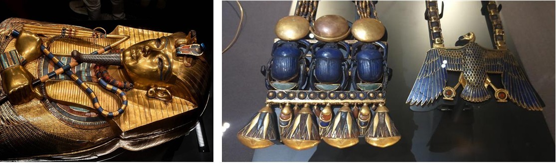 画像: 人形棺（筆者撮影）　　　　　　　　　　　　ネックレス（筆者撮影）