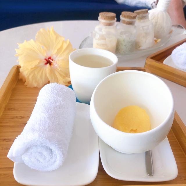 画像: スパ後のアイス(スタッフ撮影)