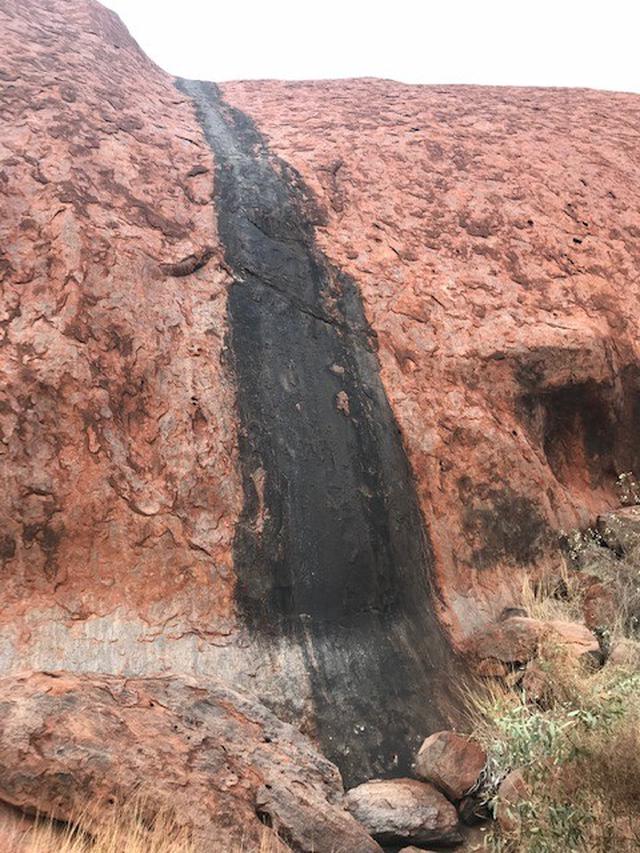 画像: 雨水が流れ落ちた跡/弊社スタッフ撮影