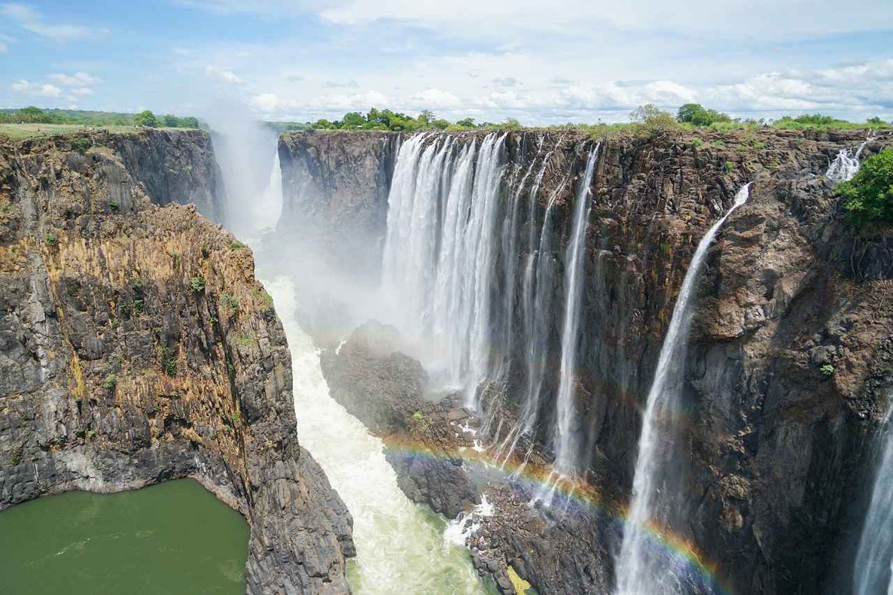 画像: 虹の見えるビクトリアの滝（弊社スタッフ撮影）