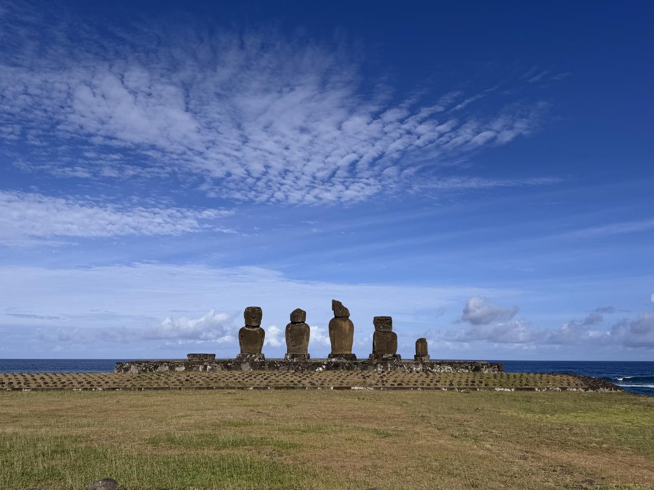画像: 5体のモアイ像(弊社スタッフ撮影)
