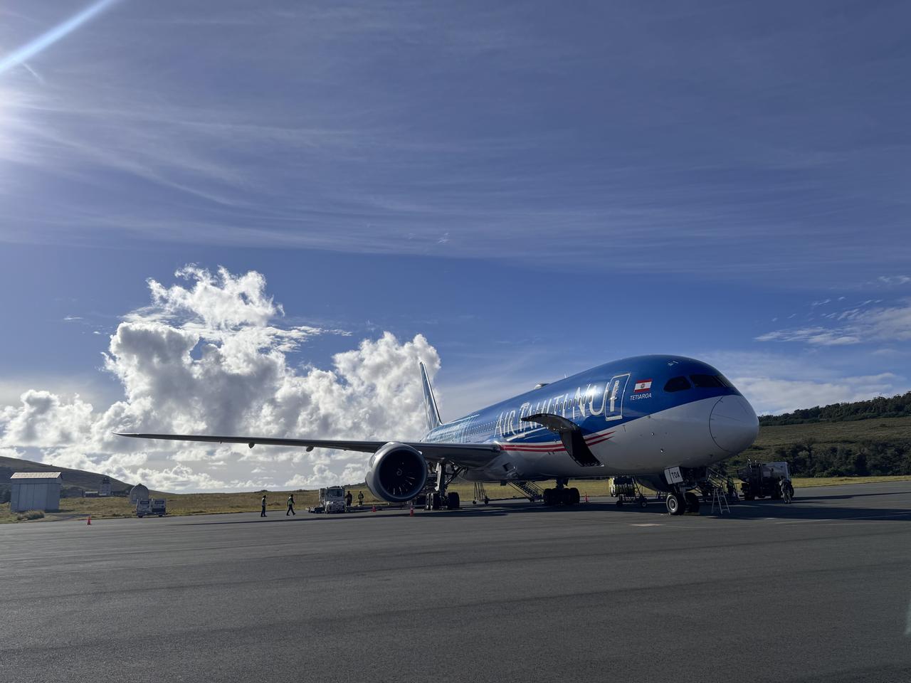 画像: エアタヒチヌイの機材(弊社スタッフ撮影)