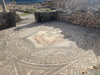画像: 古代ローマ時代の美しいモザイク画（弊社スタッフ撮影）