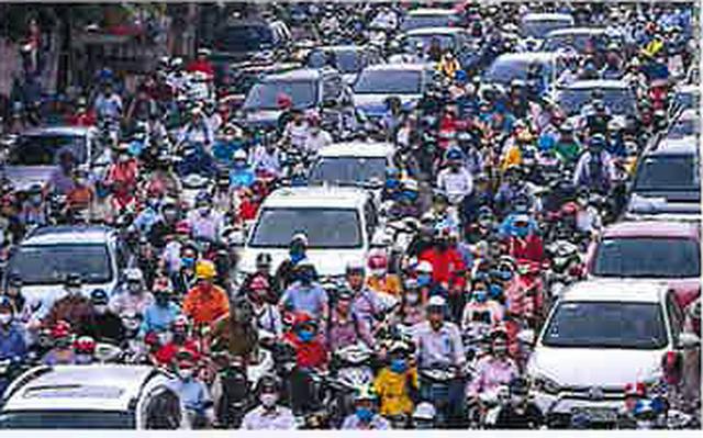画像: ハノイ市内の名物渋滞も元通り・・・(現地スタッフ撮影)