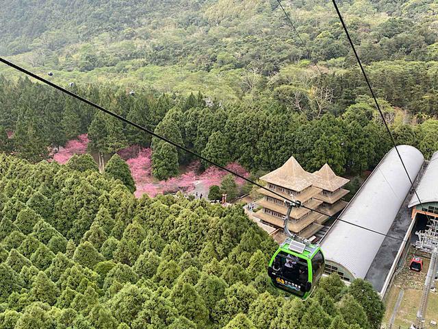 画像: 日月潭ロープウェイから九族文化村の上部を見下ろしています/弊社スタッフ撮影(2020年2月10日)