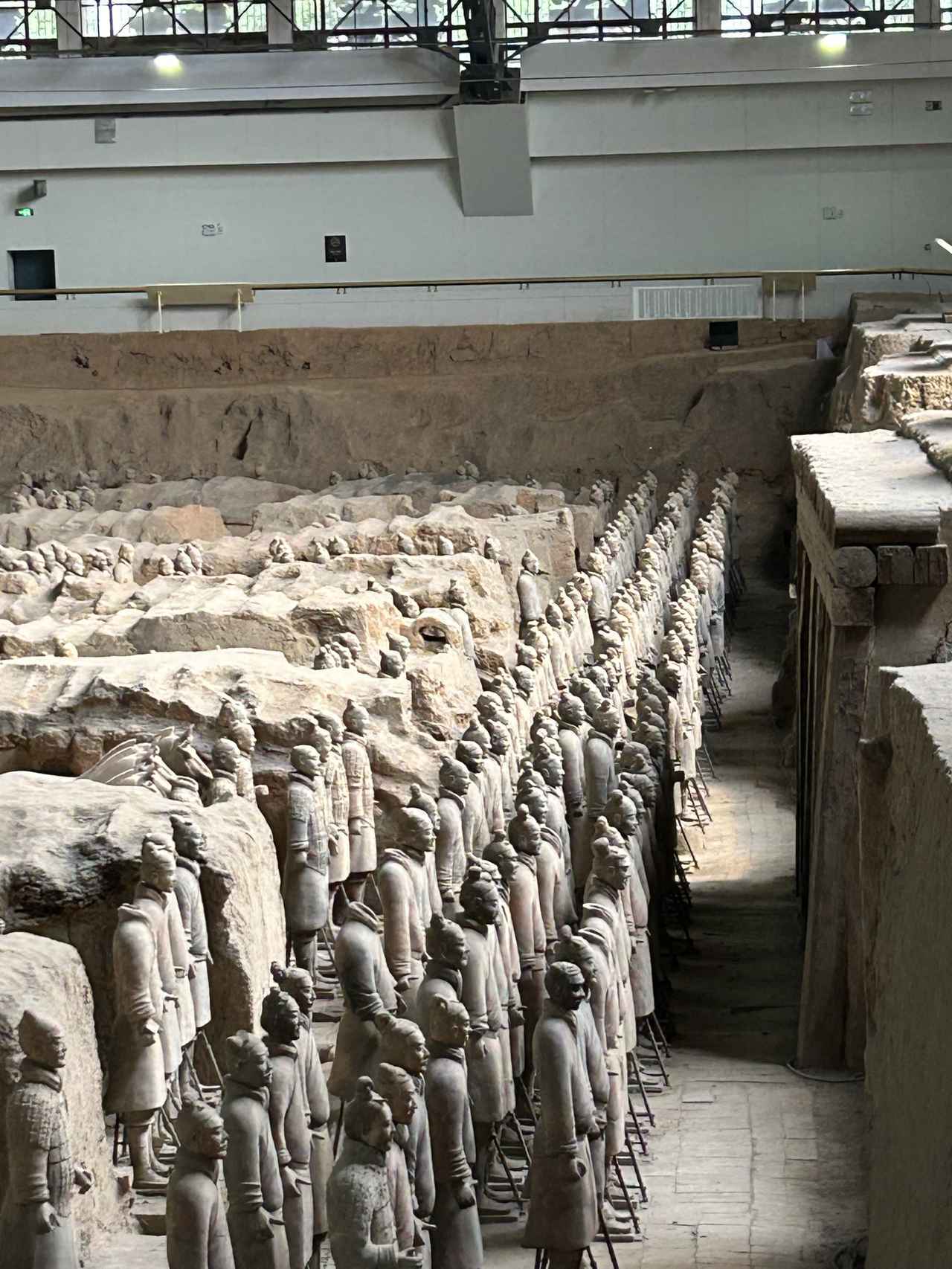 画像: 兵馬俑(横から)/添乗員撮影