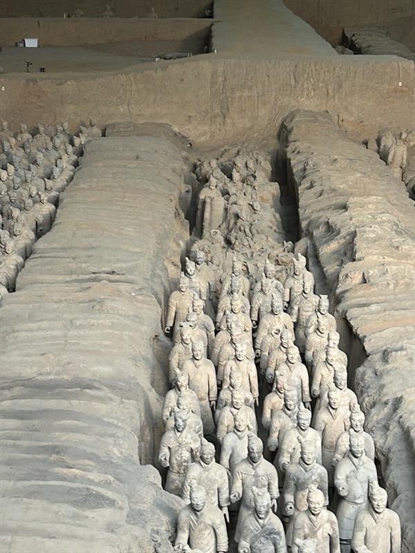 画像: 兵馬俑(正面から)/添乗員撮影