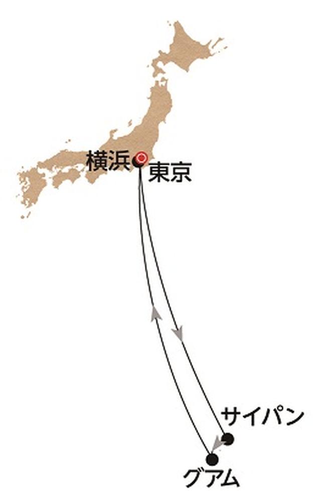 画像: 航路図(イメージ) ※天候その他事情により変更になる場合がございます