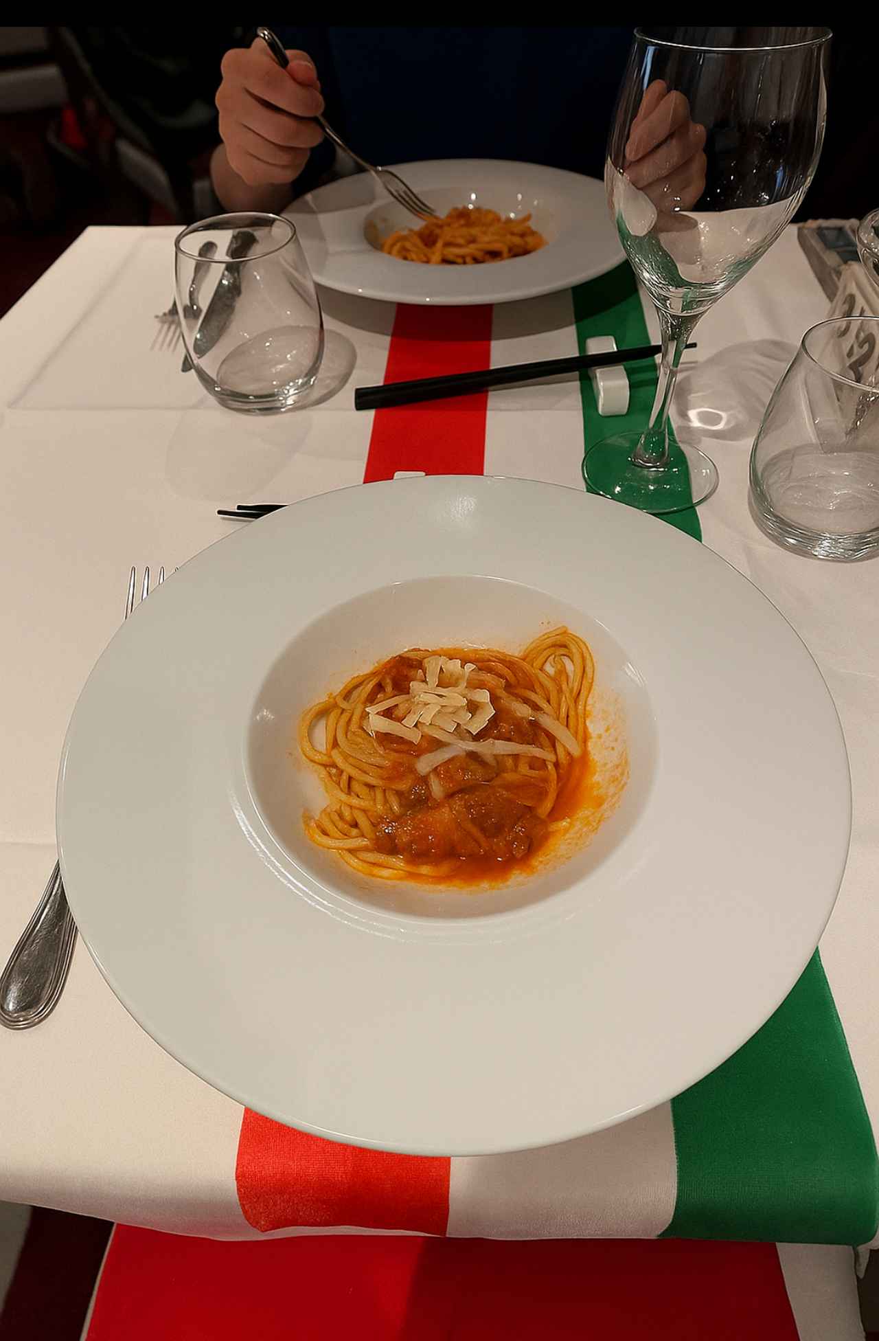 画像: イタリアンナイトで提供されたディナー（筆者撮影）