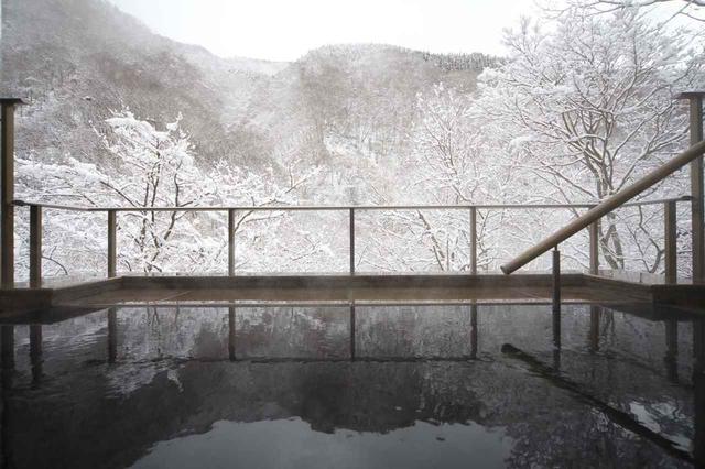 画像: 緑霞山宿 藤井荘露天風呂 冬(イメージ)