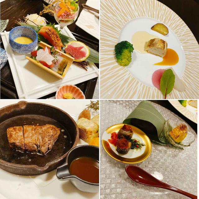画像: 望楼NOGUCHI函館・夕食の一例 (弊社添乗員撮影)
