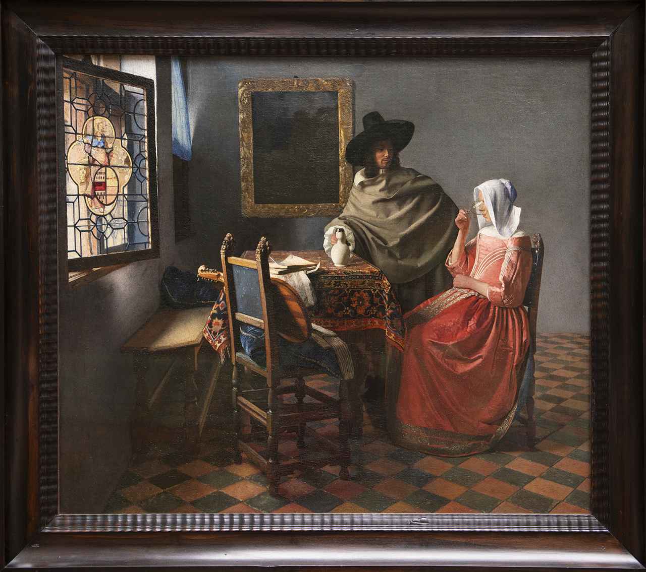 画像: ベルリン絵画館蔵「紳士とワインを飲む女」