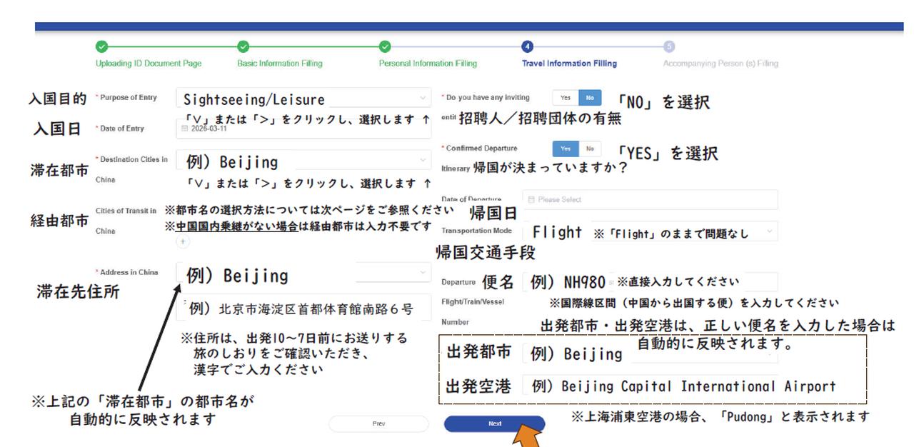 画像1: 6．旅行情報を入力する