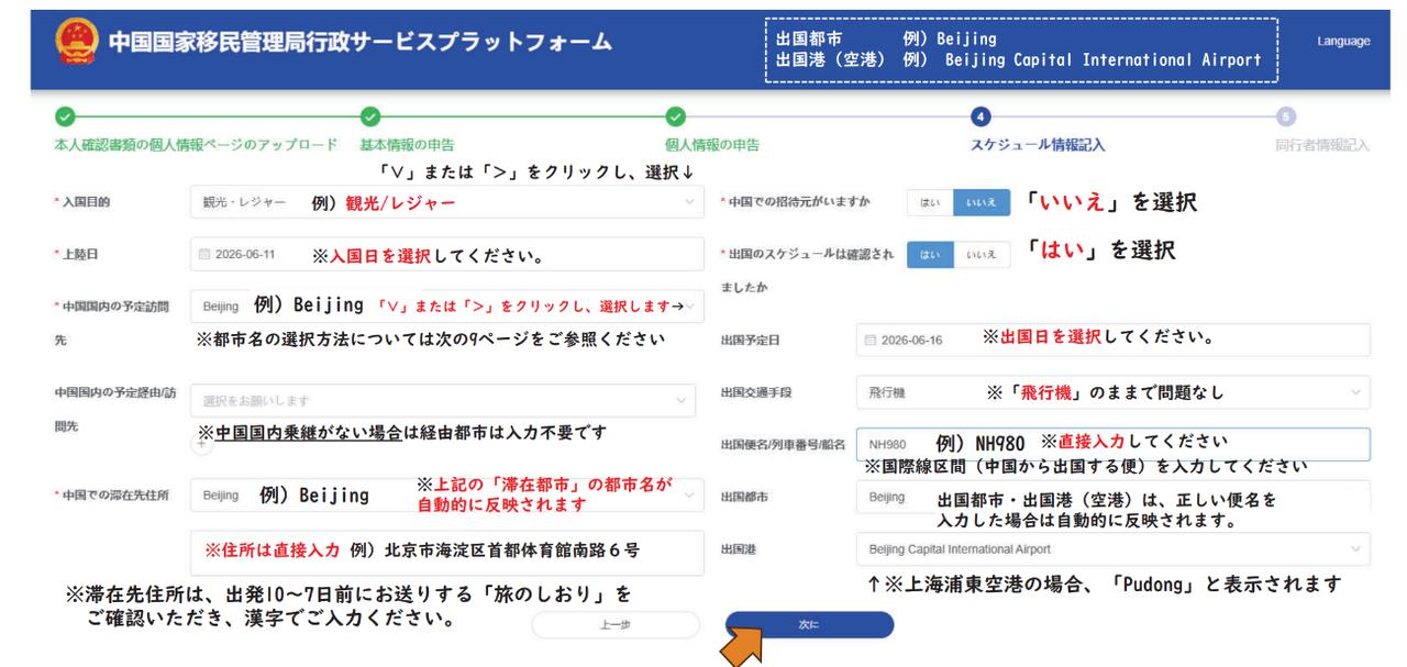 画像1: 6.旅行情報を入力する