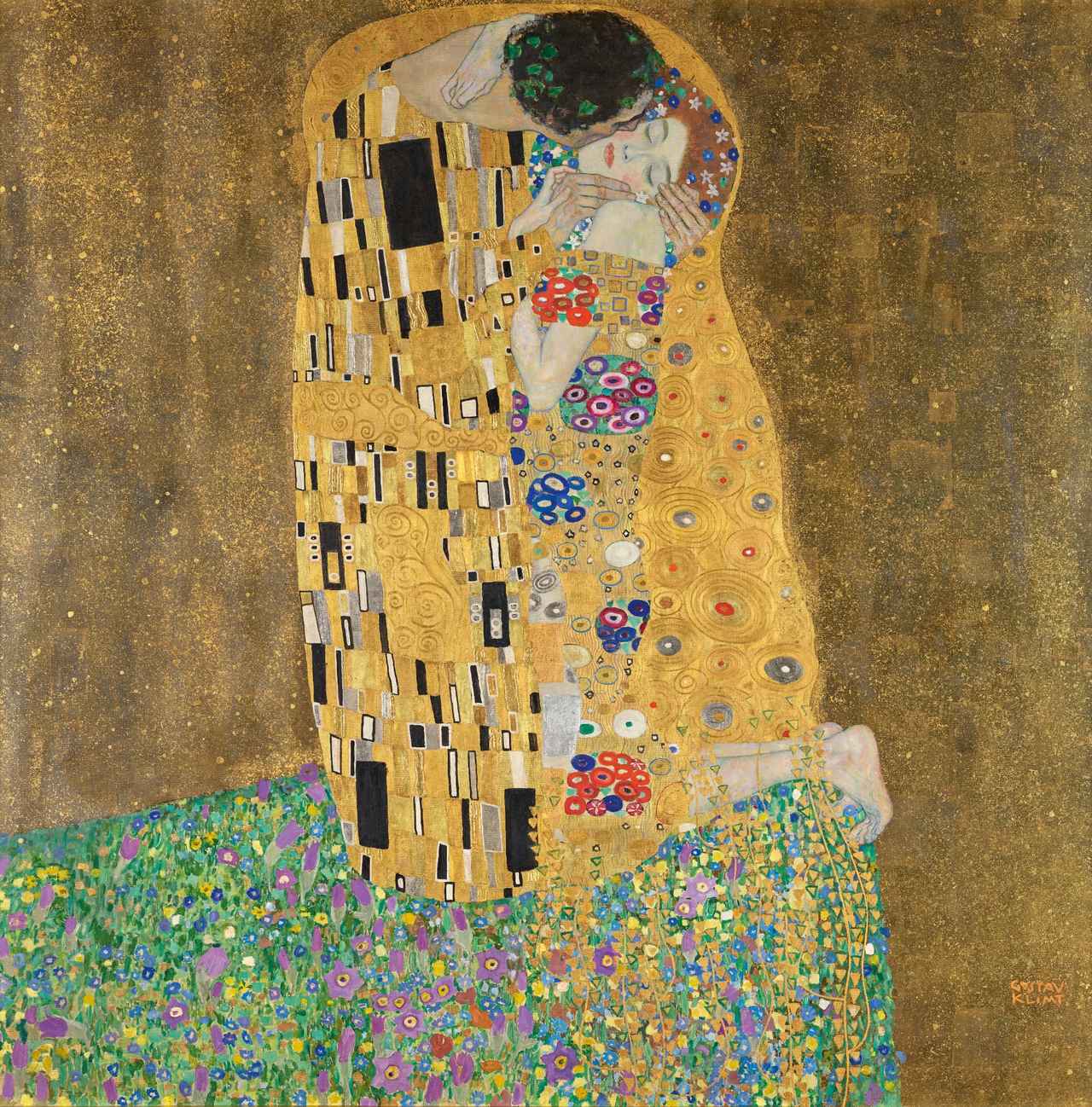 画像: （グスタフ・クリムト「接吻」） Gustav Klimt, The Kiss, Belvedere, Vienna. Licensed under CC BY-SA 4.0 creativecommons.org