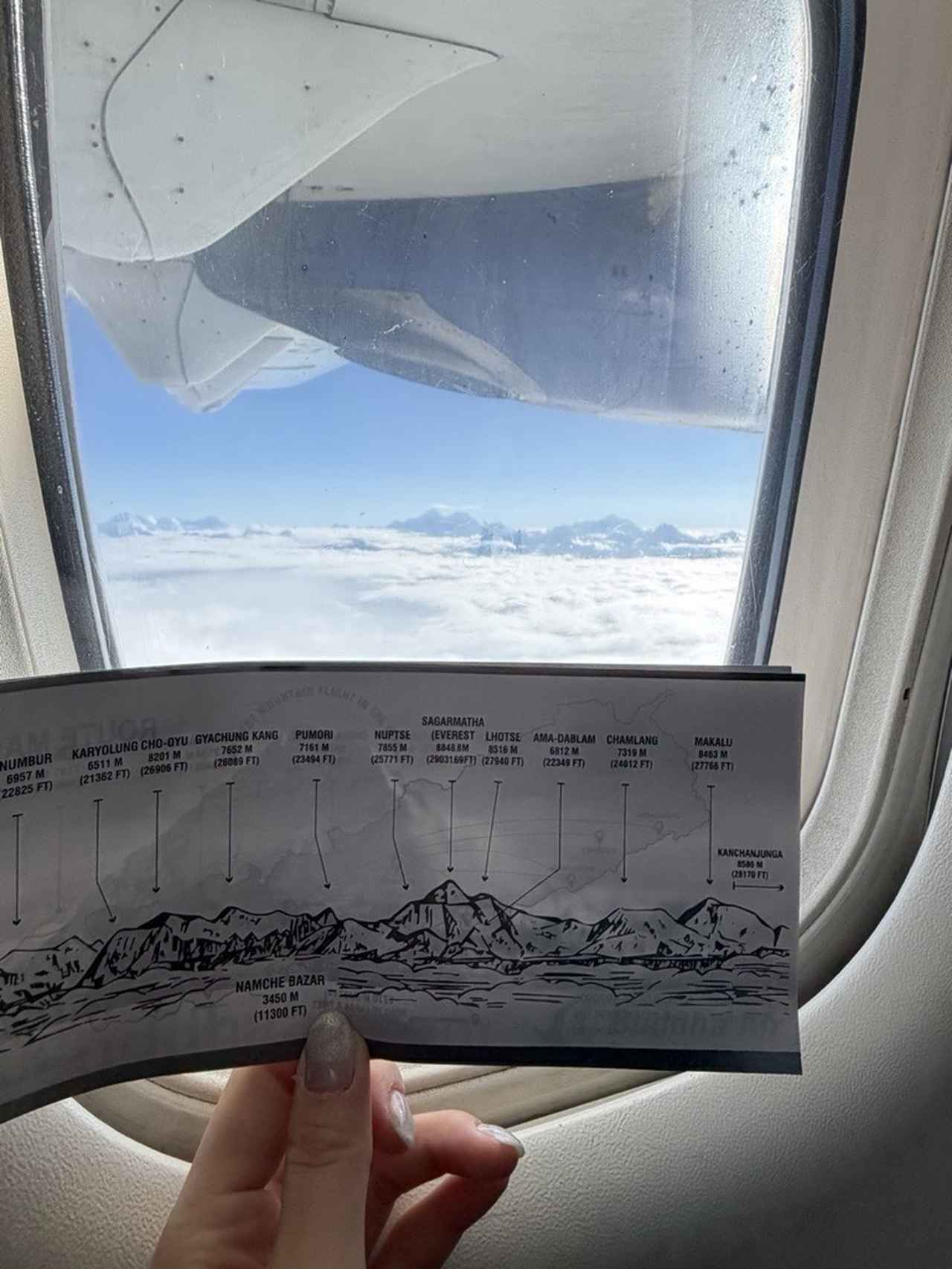 画像: 機内で配られるマップ（弊社スタッフ撮影）
