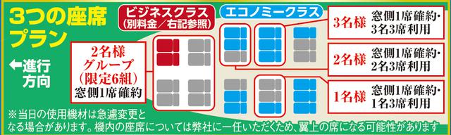 画像: 3つの座席プランをご用意
