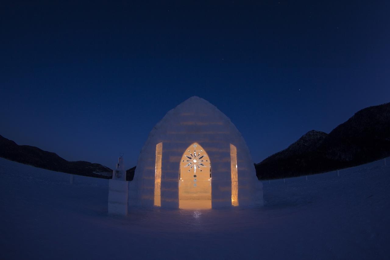 画像: しかりべつ湖コタン・アイスチャペル(イメージ)※雪景色は自然現象により、ご覧いただけない場合がございます