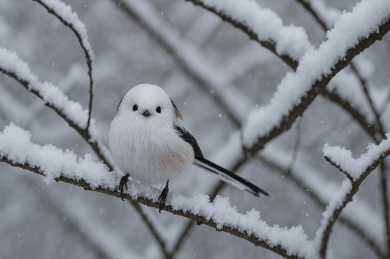 画像: シマエナガ(イメージ)※野生動物のため、ご覧いただけない場合がございます