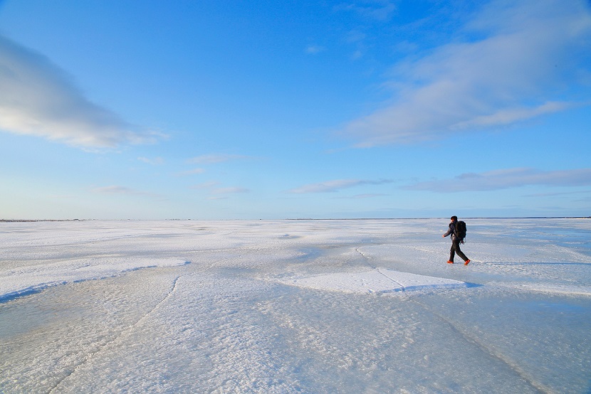 画像: 野付半島・氷平線(イメージ)※雪景色は自然現象により、ご覧いただけない場合がございます