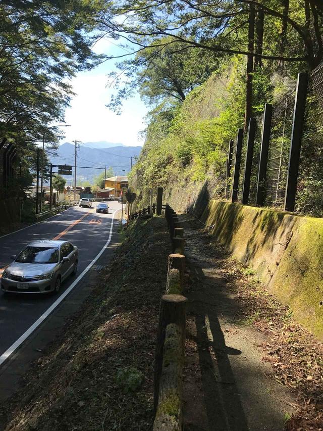 画像: 登山スタート地点の「大垂水峠」。写真奥は神奈川県で、相模湖が見えます。