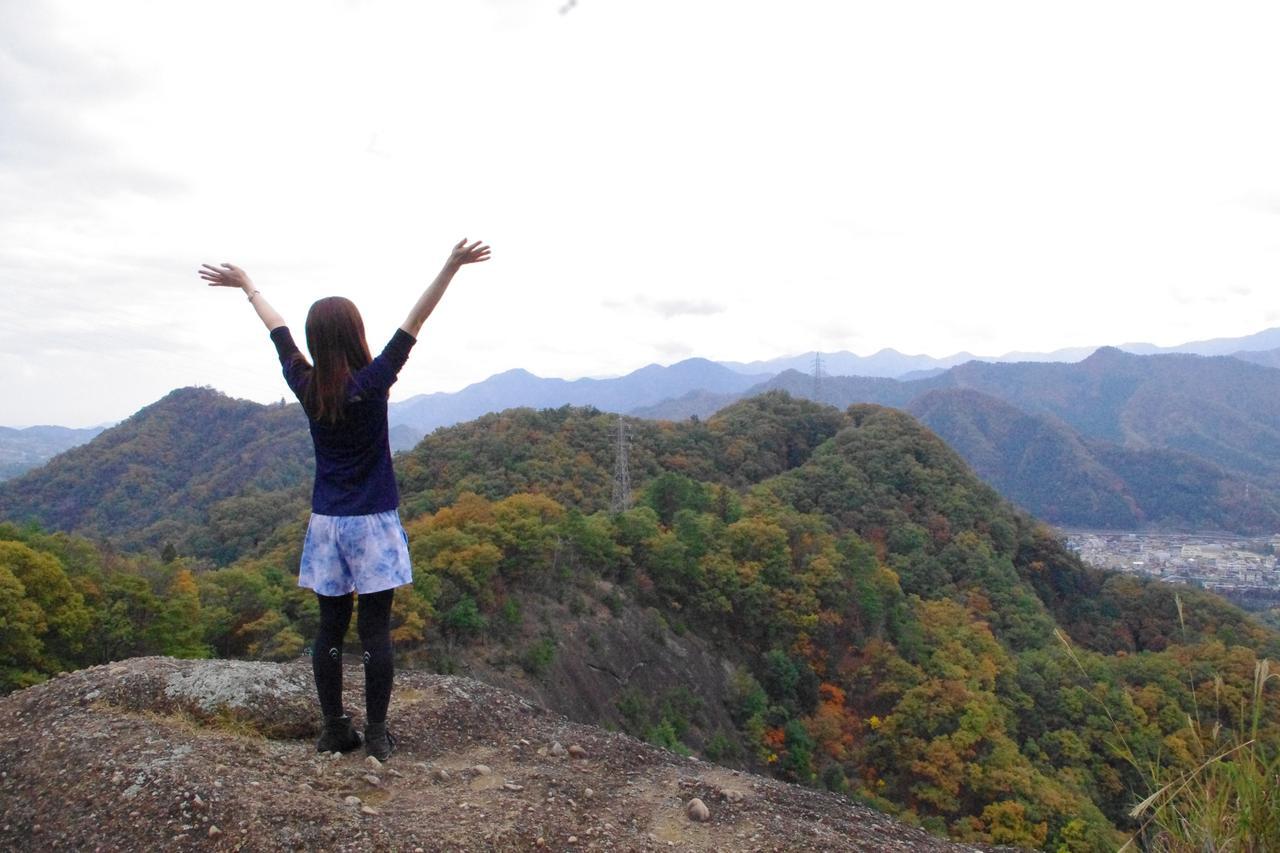 山ガール　山頂万歳 