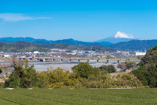 画像: 富士山と大井川