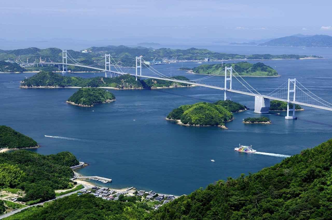 画像: サイクリングの最後に渡る来島海峡大橋