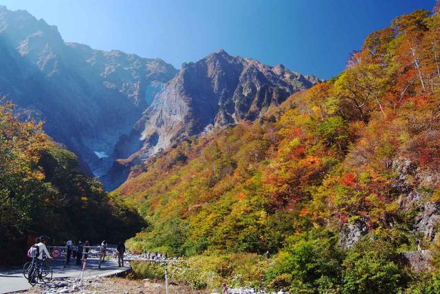画像: 第2回 一ノ倉沢から望む 紅葉に染められた谷川岳