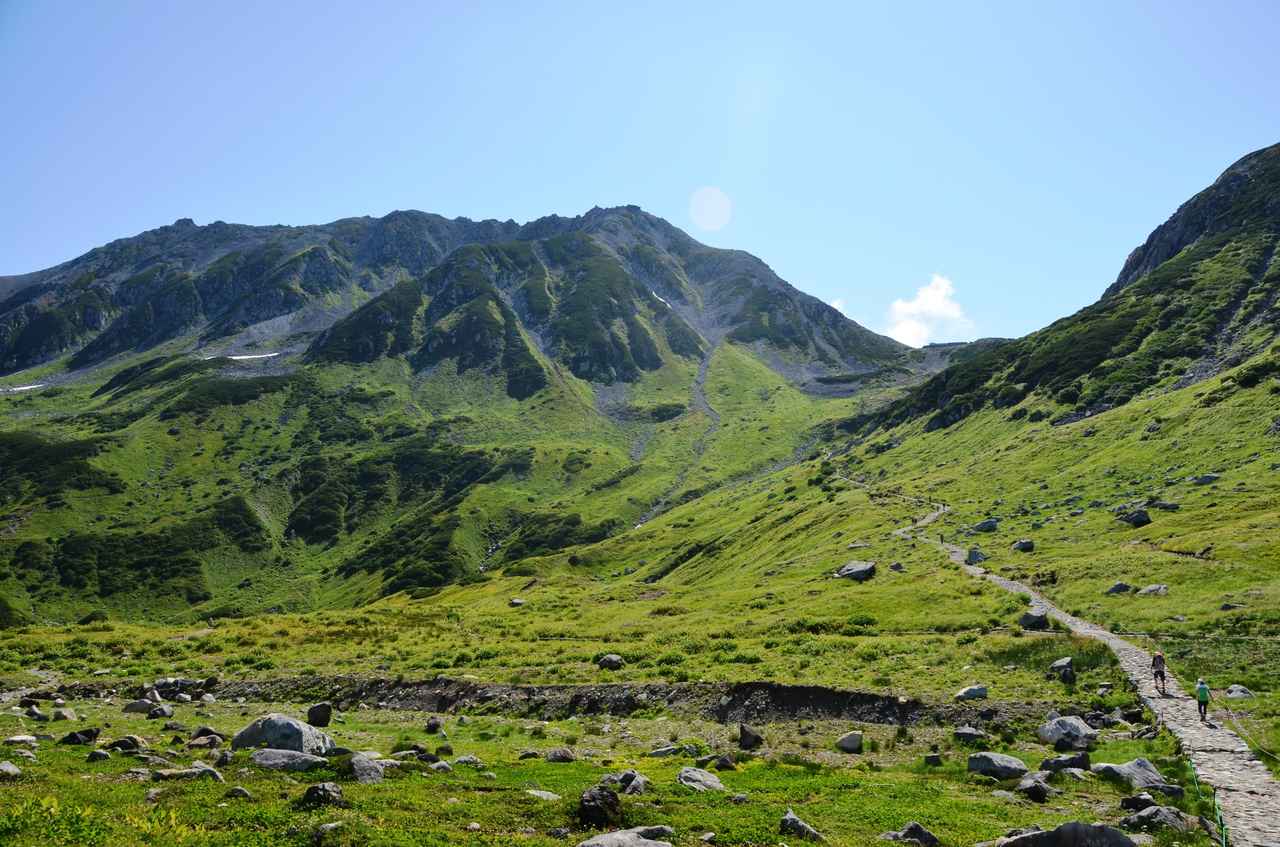 画像: 立山を目指す登山者