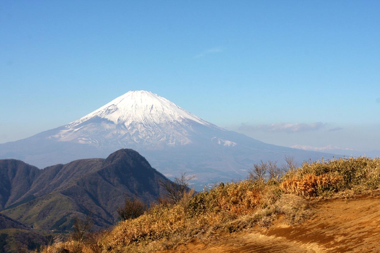 画像: 明神ヶ岳から望む富士山(第3回でご案内)