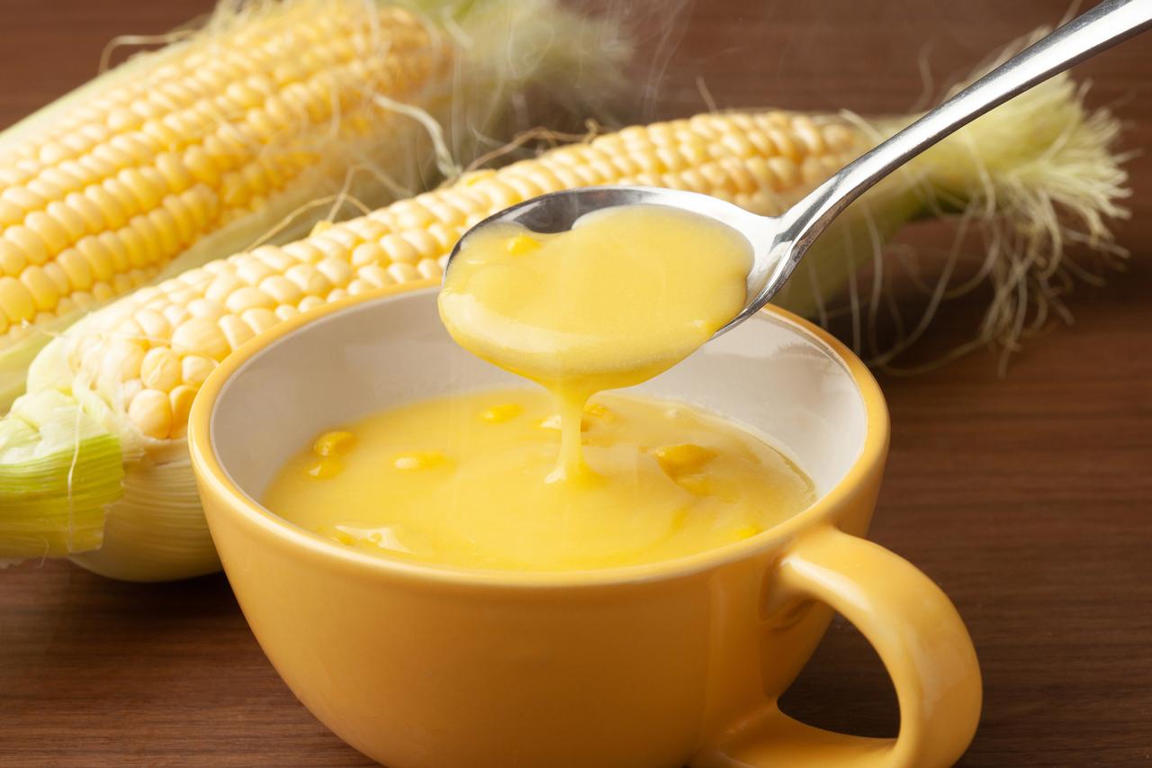 画像: コーンスープ（イメージ） ※紙コップなどでのお渡し予定です