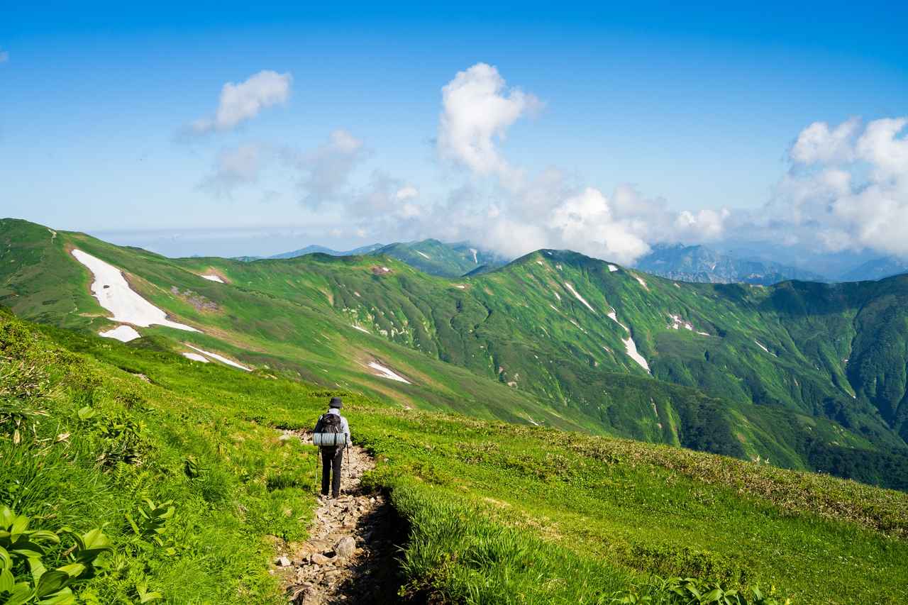 画像: 本番中級編④大朝日岳の稜線（イメージ）