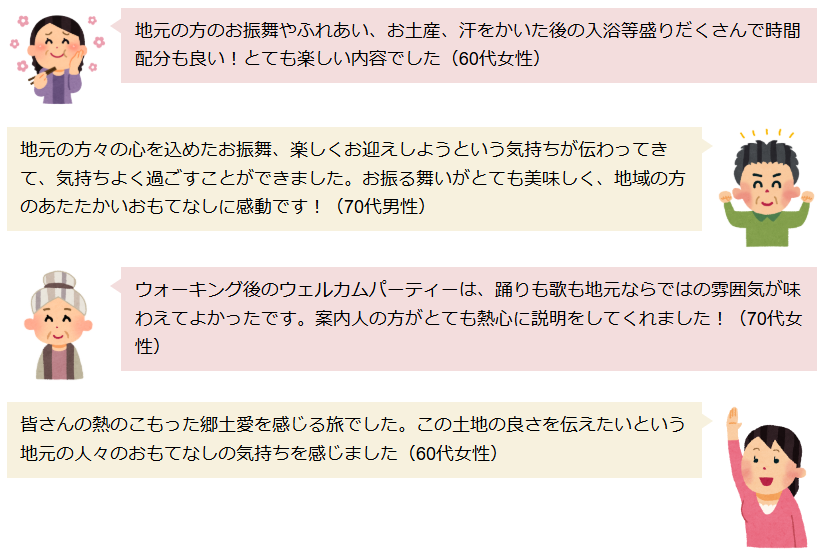 画像: 2025年ツアー参加さアンケートより抜粋