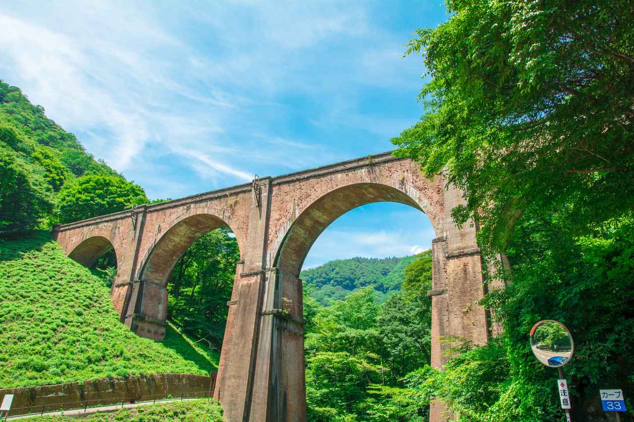 画像: 新緑期のめがね橋(イメージ)