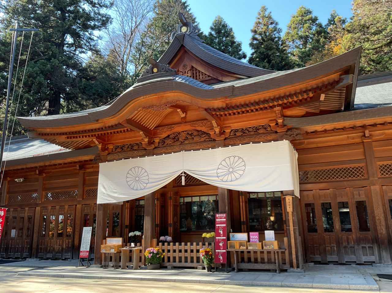 画像: 歴史ある穂高神社（復路で時間があれば参拝可能）