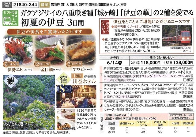 画像: ~観光列車・リゾート21に乗車!~ 6/14発 ガクアジサイの八重咲き種「城ヶ崎」「伊豆の華」の2種を愛でる・初夏の伊豆3日間(リフト付きバス利用)