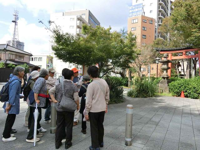 画像: 氷川神社参道の入り口、一の鳥居前にて