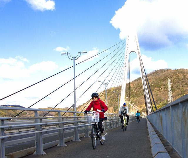 画像: 生口橋。全長790mの美しい斜張橋です。