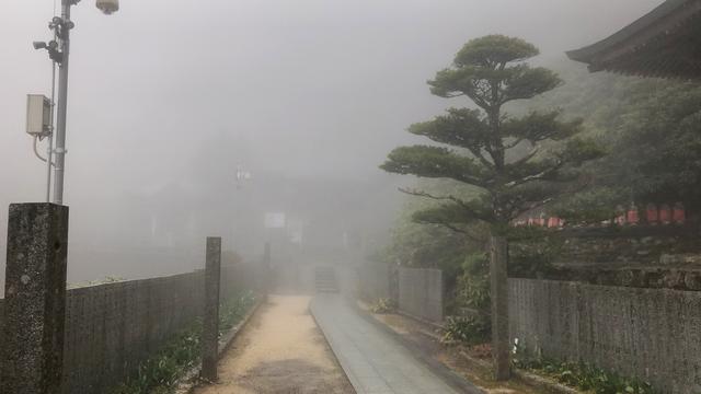 画像: 霧が立ち込める60番札所の横峰寺。「この先に諸仏が待っている」と思うと、まるで天上の世界を歩いているようでした